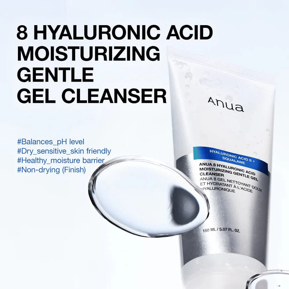 8 Hyaluronic Acid Moisturizing Gentle Gel Cleanser 150ml - Image 2